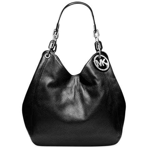 michael kors fulton shoulder bag with silver hardware|Michael Kors shoulder bag.